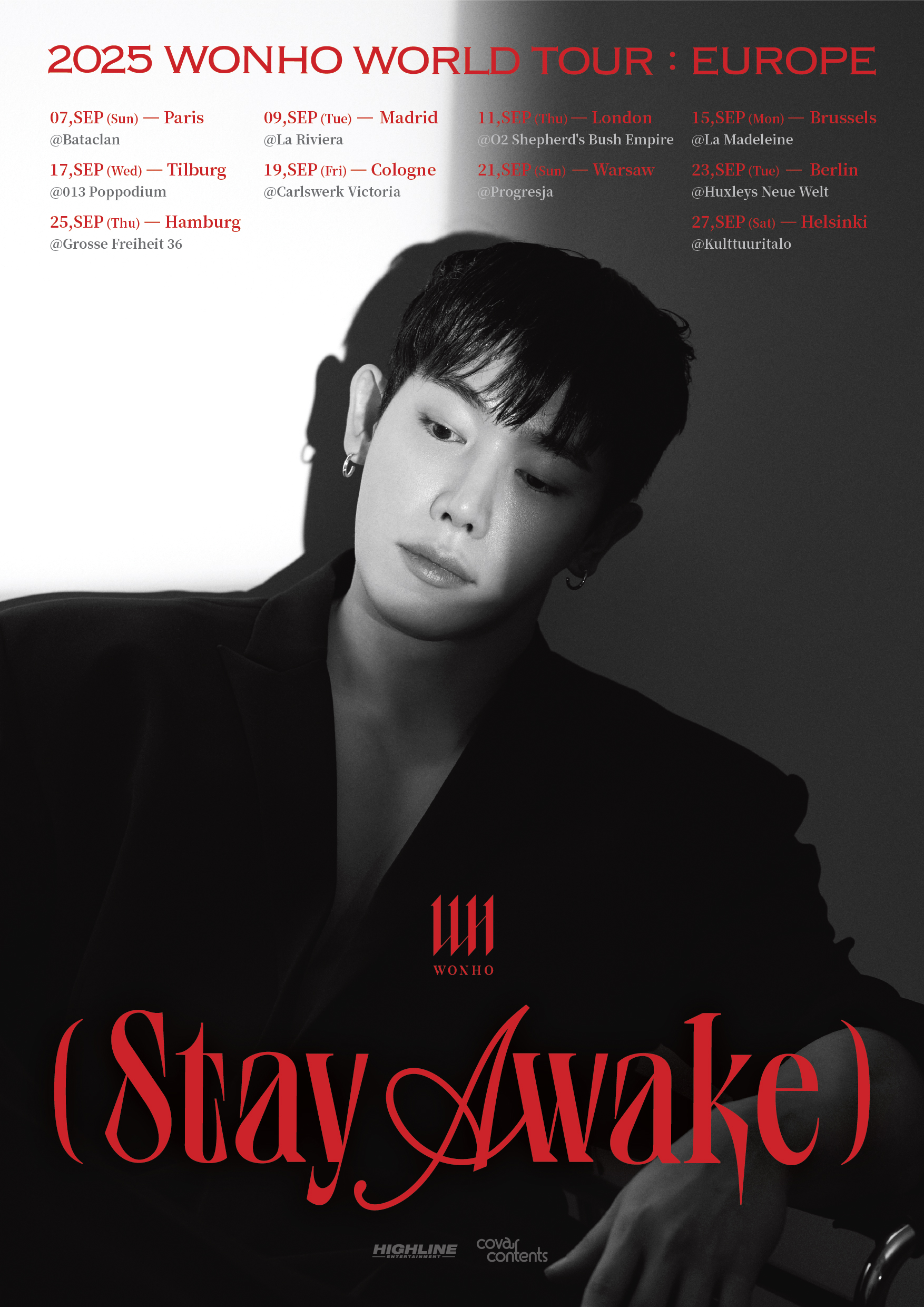 WONHO actuará en Madrid el 9 de septiembre