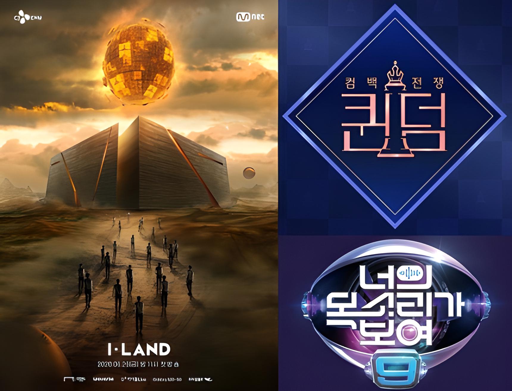 Logos de I-Land, Queendom y I Can See Your Voice