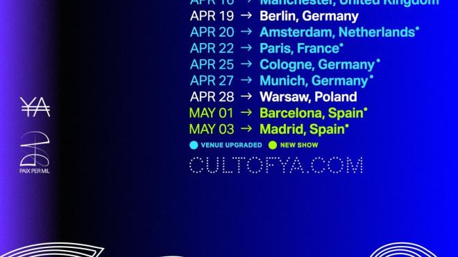 YVES actuará en Barcelona y Madrid en mayo
